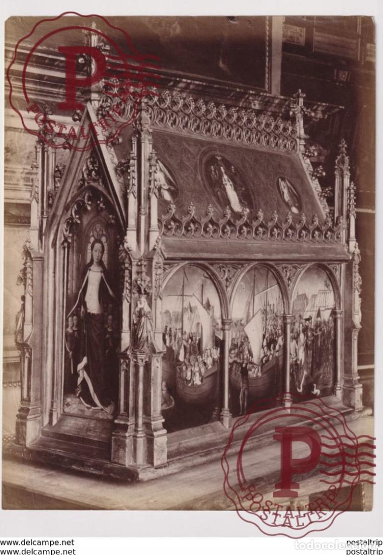 Fotografia antica: BRUGES BRUGGE BELGIE HOPITAL ST JEAN CHASSE DE SAINTE URSULE 27*20CM PHOTOGRAPHIE