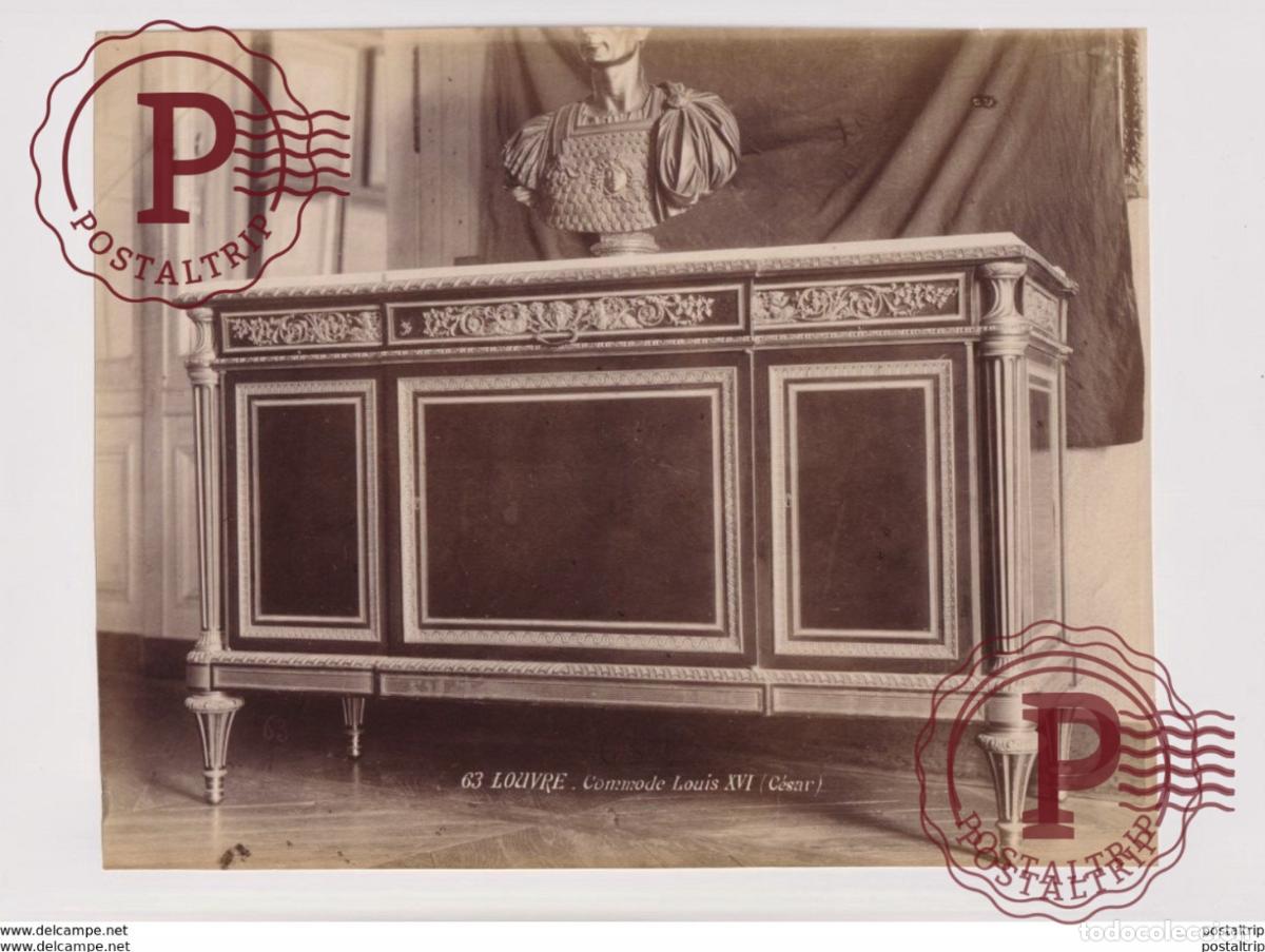 Photographie ancienne: LOUVRE commode louis xvi cesar 24*18CM PHOTOGRAPHIE
