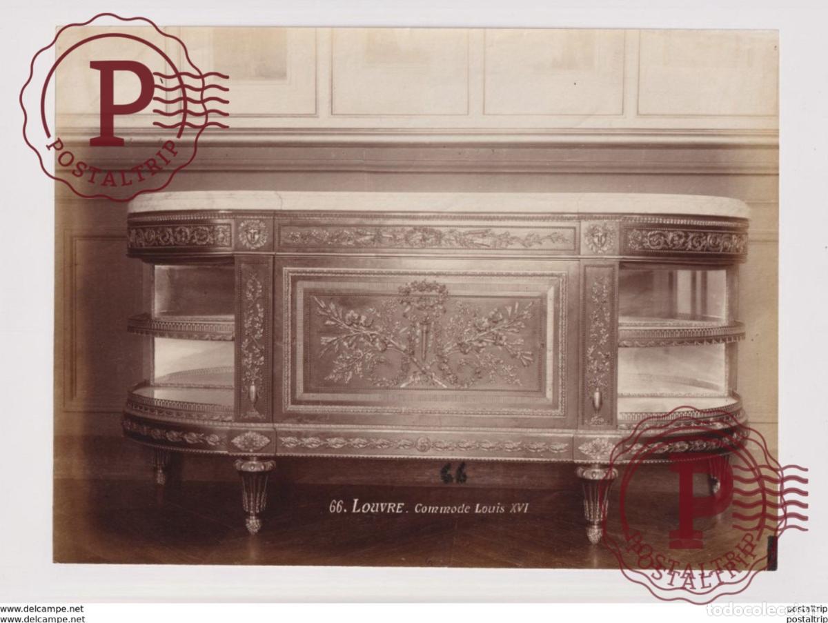 Fotograf&iacute;a antigua: LOUVRE COMMODE LOUIS XVI 24*19CM PHOTOGRAPHIE