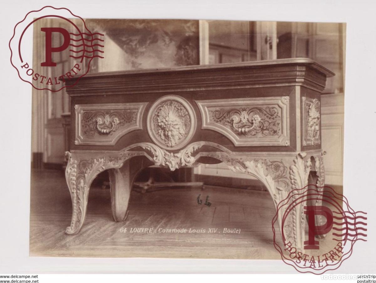 Fotograf&iacute;a antigua: LOUVRE COMMODE LOUIS XIV BOULE 24*19CM PHOTOGRAPHIE