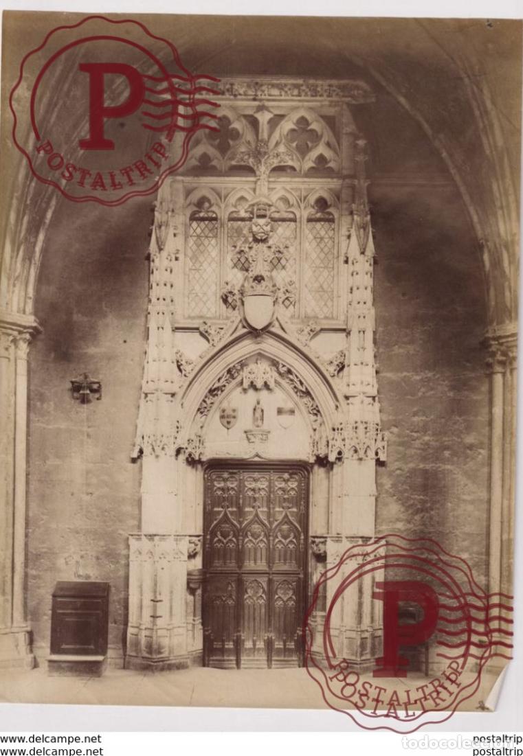 Fotograf&iacute;a antigua: BOURGES PORTE DE LA SACRISTIE CATHEDRALE 27*21CM PHOTOGRAPHIE