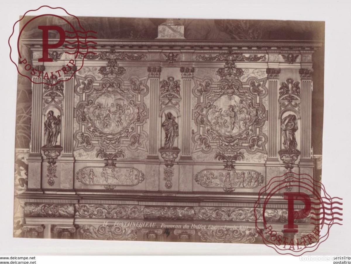 Fotograf&iacute;a antigua: FONTAINEBLEAU PANNEAU DU BUFFET LUIS XIII 25*18CM PHOTOGRAPHIE