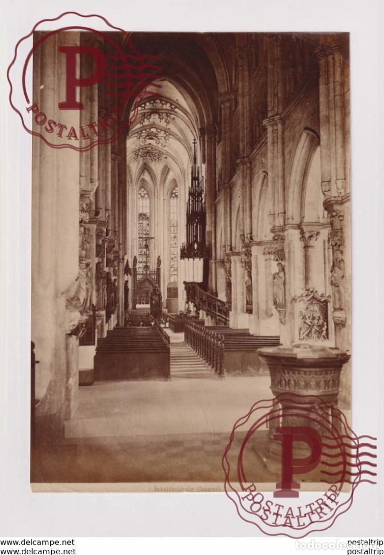 Fotograf&iacute;a antigua: St. Sebald - Sebalduskirche N&uuml;rnberg ALEMA&Ntilde;A GERMANY DEUTSCHLAND 25*17CM PHOTOGRAPHIE