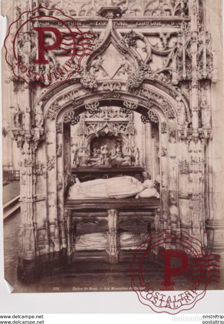 Fotograf&iacute;a antigua: EGLISE DE BROU LES MAUSOL&Eacute;ES DU CHOEUR 27*20CM PHOTOGRAPHIE
