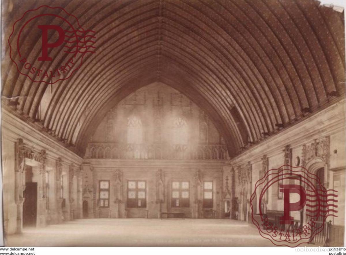 Fotograf&iacute;a antigua: ROUEN PALAIS DE JUSTICE SALLE DES PAS PERDUS 28*22CM PHOTOGRAPHIE