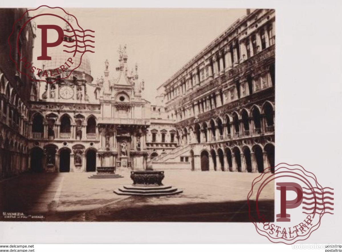 Fotograf&iacute;a antigua: VENEZIA CORTILE DEL PALAZZO DUCALE 24*18CM PHOTOGRAPHIE