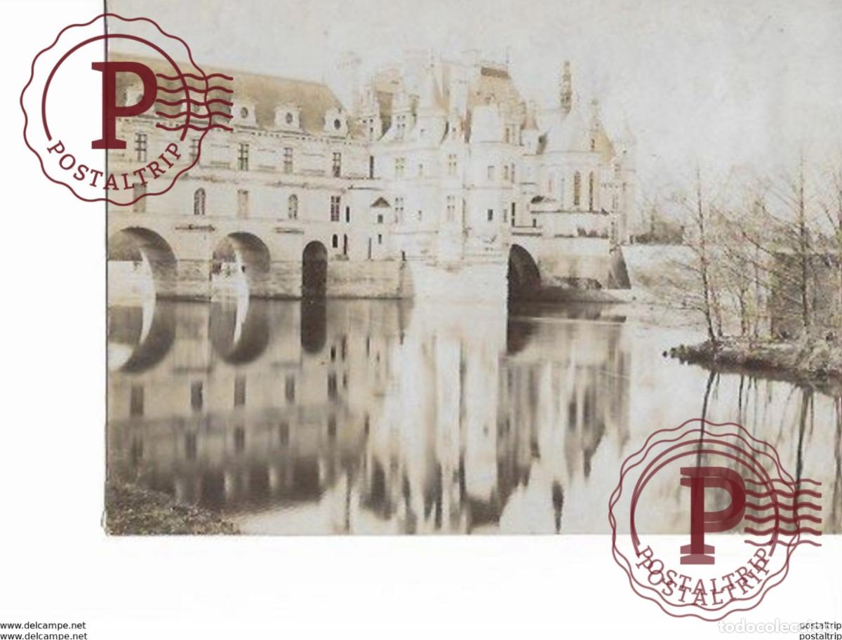 Photographie ancienne: Ch&acirc;teau de Chenonceau RIVER CHER Indre-et-Loire 15*11CM PHOTOGRAPHIE
