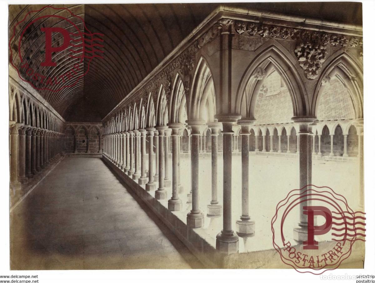 Fotograf&iacute;a antigua: ABBAYE DU MONT SAINT MICHEL 27*21CM PHOTOGRAPHIE
