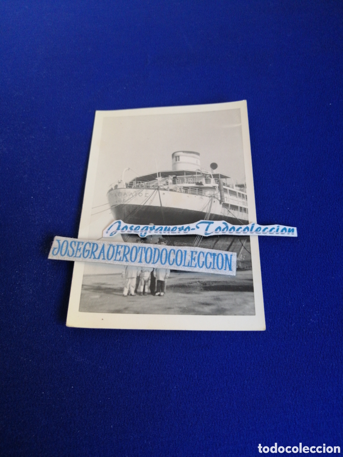 Fotograf&iacute;a antigua: BARCO EN PUERTO FOTOGRAF&Iacute;A ANTIGUA SIGLO PASADO