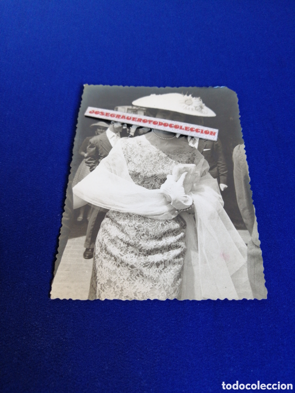 Fotograf&iacute;a antigua: MODELO POSANDO CON SOMBRERO FOTOGRAF&Iacute;A ANTIGUA SIGLO PASADO