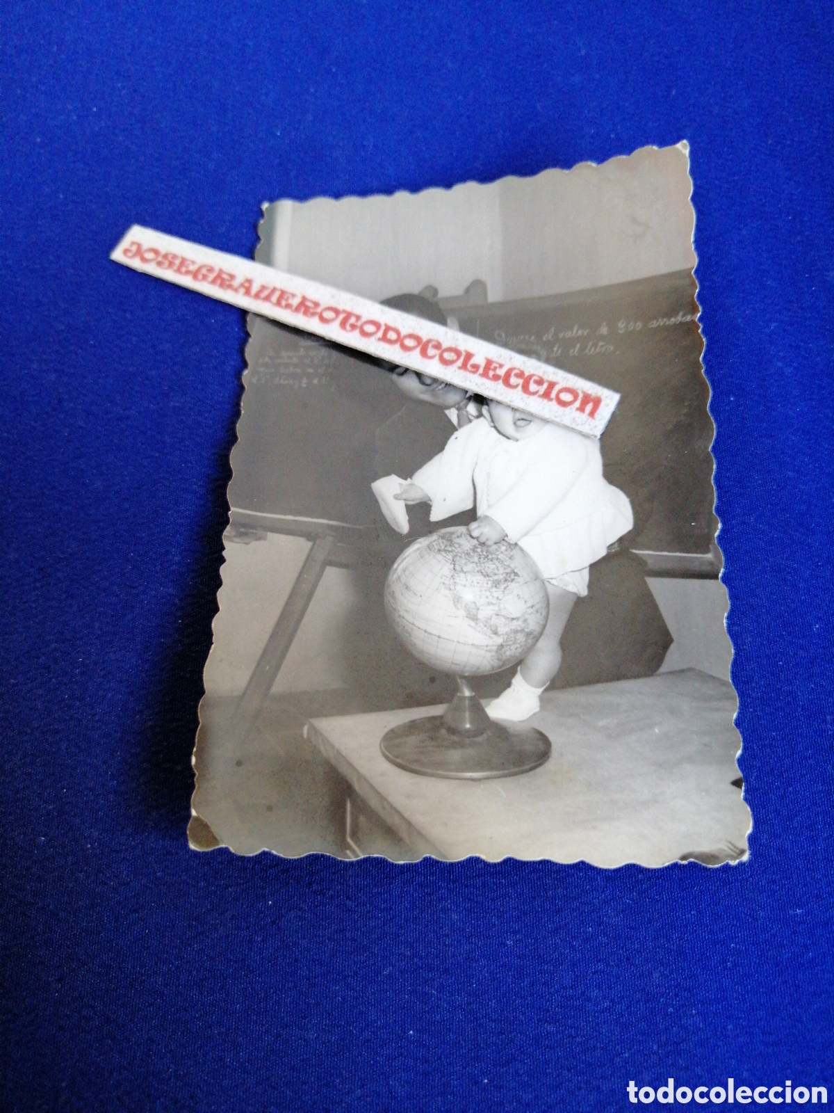 Fotograf&iacute;a antigua: COLEGIO MAESTRO BOLA DEL. MUNDO NI&Ntilde;O MODELO A&Ntilde;O 1960 SELLO FOTOGR&Aacute;FICO ANTONIO OGALLA (VALENCIA)