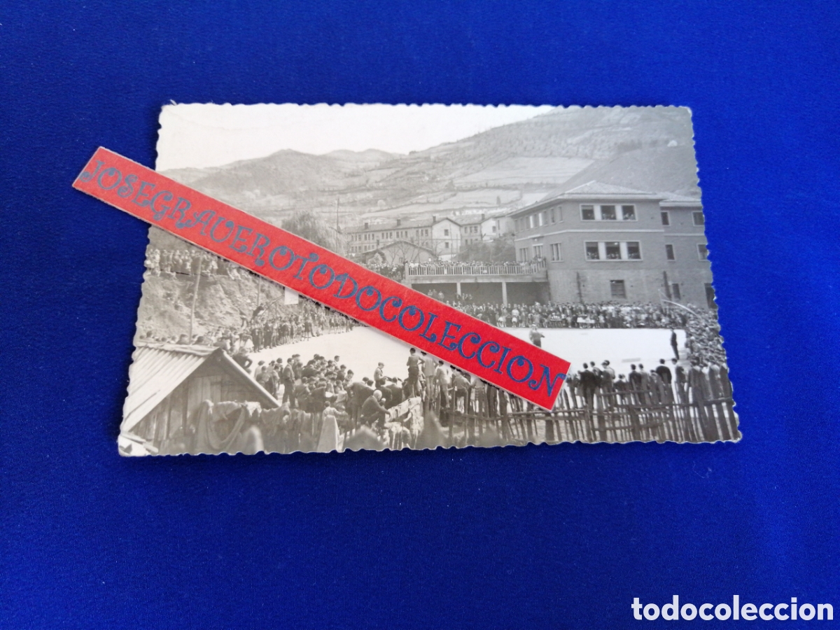 Fotograf&iacute;a antigua: VILLABAZAL - TURON - ASTURIAS MINER&Iacute;A ESPA&Ntilde;OLA A&Ntilde;O 1960 SELLO FOTOGR&Aacute;FICO FOTO ARRANZ- VILLABAZAL