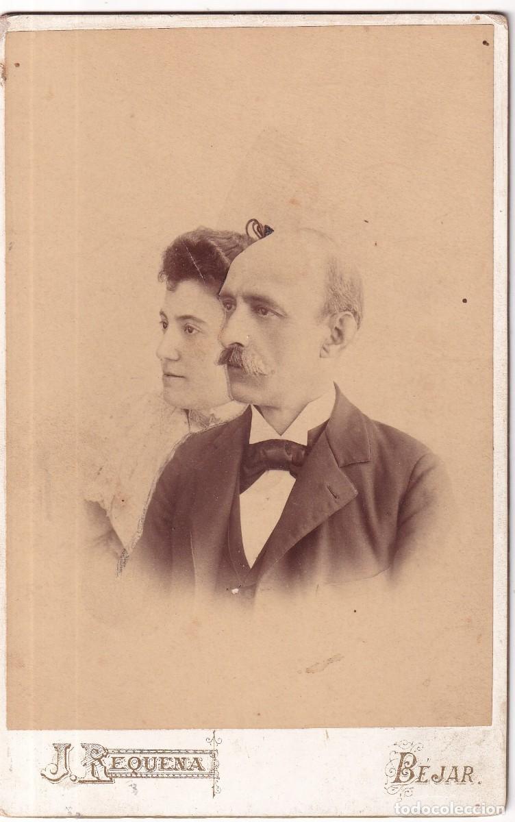 Fotograf&iacute;a antigua: Retrato paraje alb&uacute;mina J. Requena. Bejar. Salamanca. 16,50 x 10,50 cm