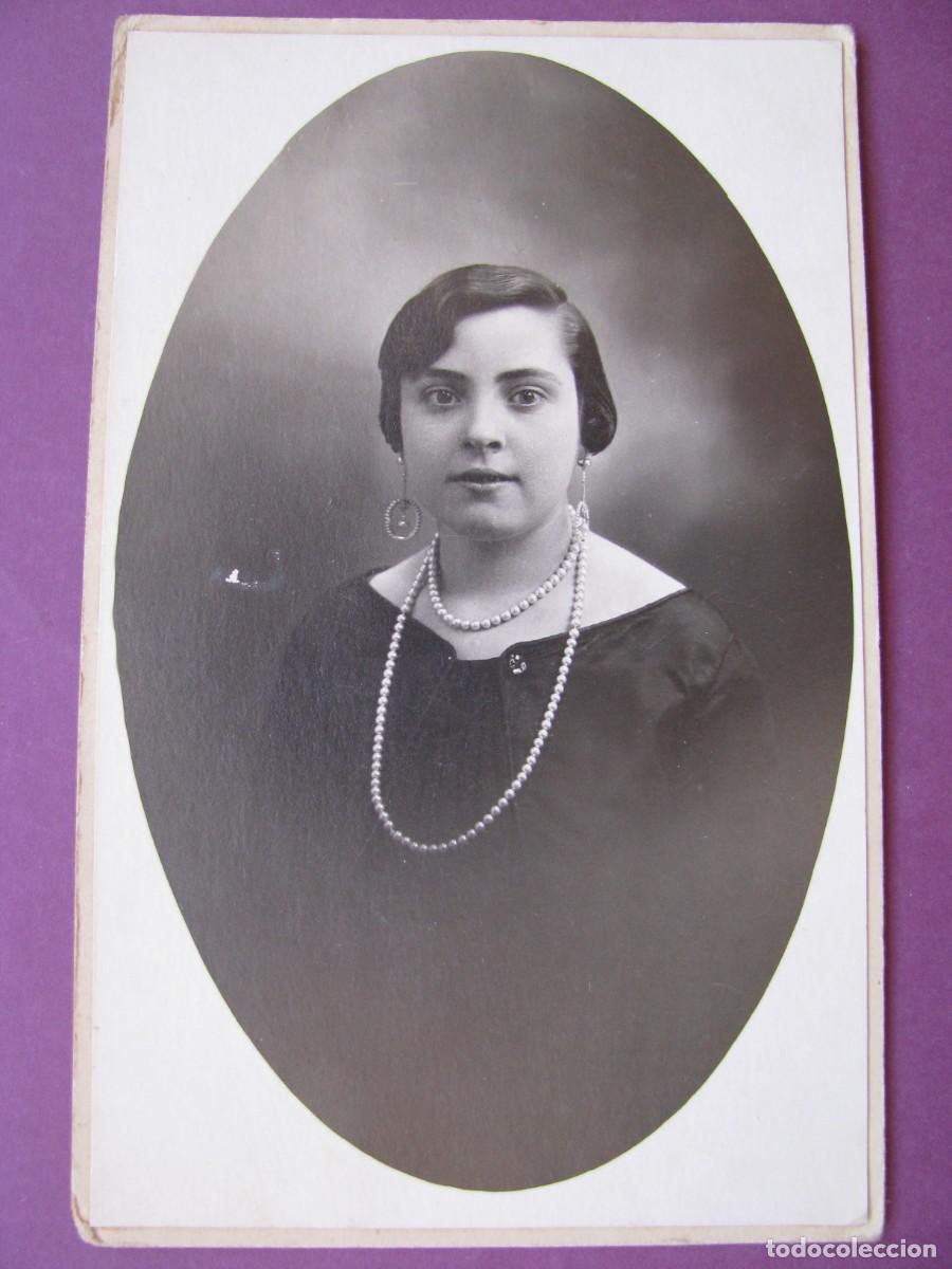 Fotograf&iacute;a antigua: ANTIGUA FOTO. RETRATO SE&Ntilde;ORA - PHOTO MATEOS ALMER&Iacute;A - A&Ntilde;OS 1920/1930. 14X9 CM