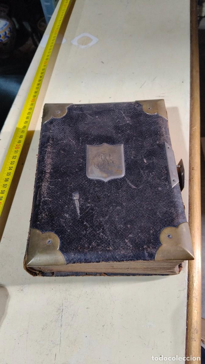 Fotograf&iacute;a antigua: Album photos 1880 cuir et bronze &eacute;tat parfait d &eacute;poque