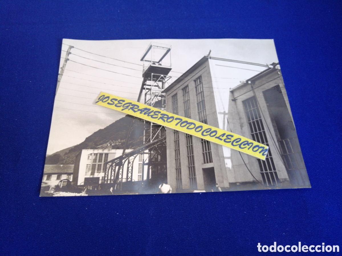 Fotograf&iacute;a antigua: TURON (ASTURIAS) POZO DE SAN JOS&Eacute; MINER&Iacute;A ASTURIANA SELLO FOTO MU&Ntilde;IZ - VISTALEGRE (TURON) ASTURIAS