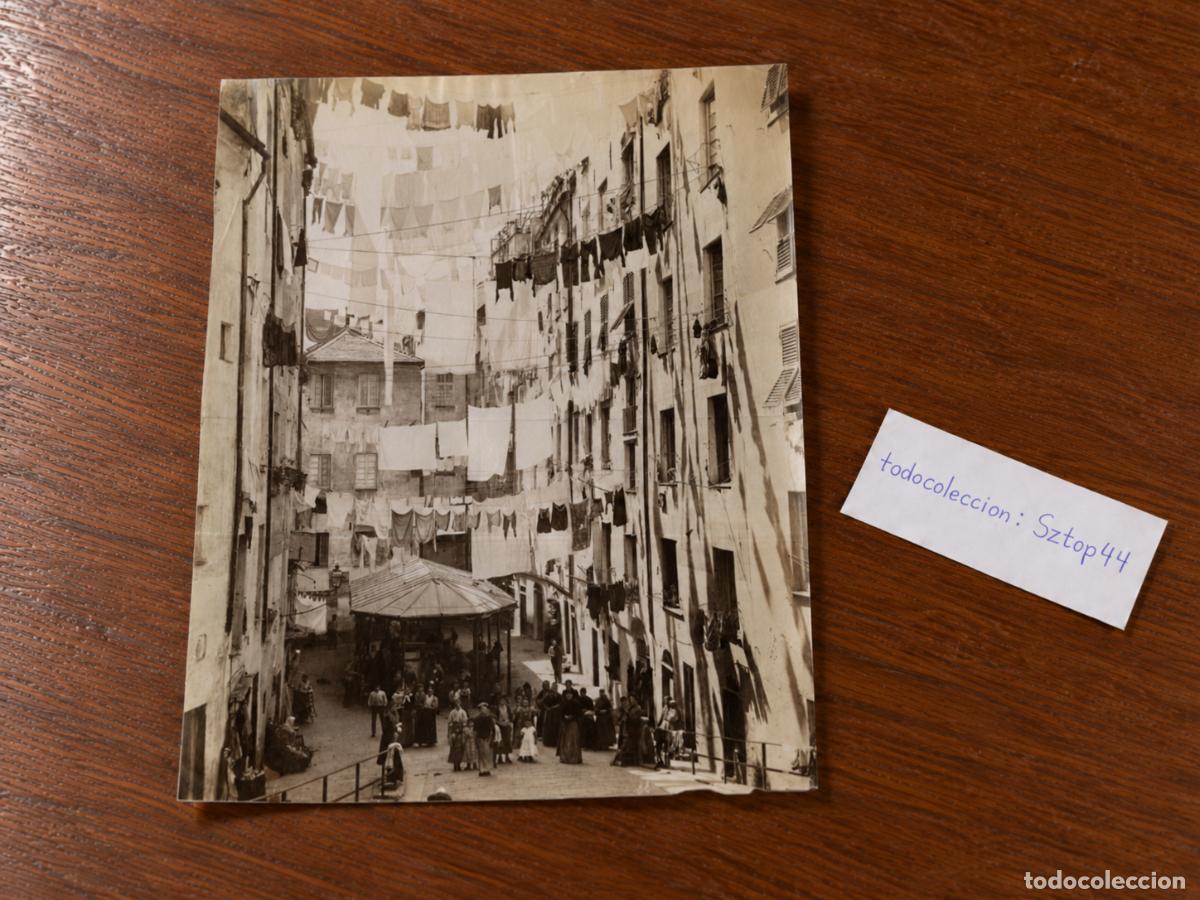 Fotograf&iacute;a antigua: Fotograf&iacute;a Antigua - Genova, Truogoli di Santa Brigida por Alfred Noack - C. 1880 / &Eacute;poca