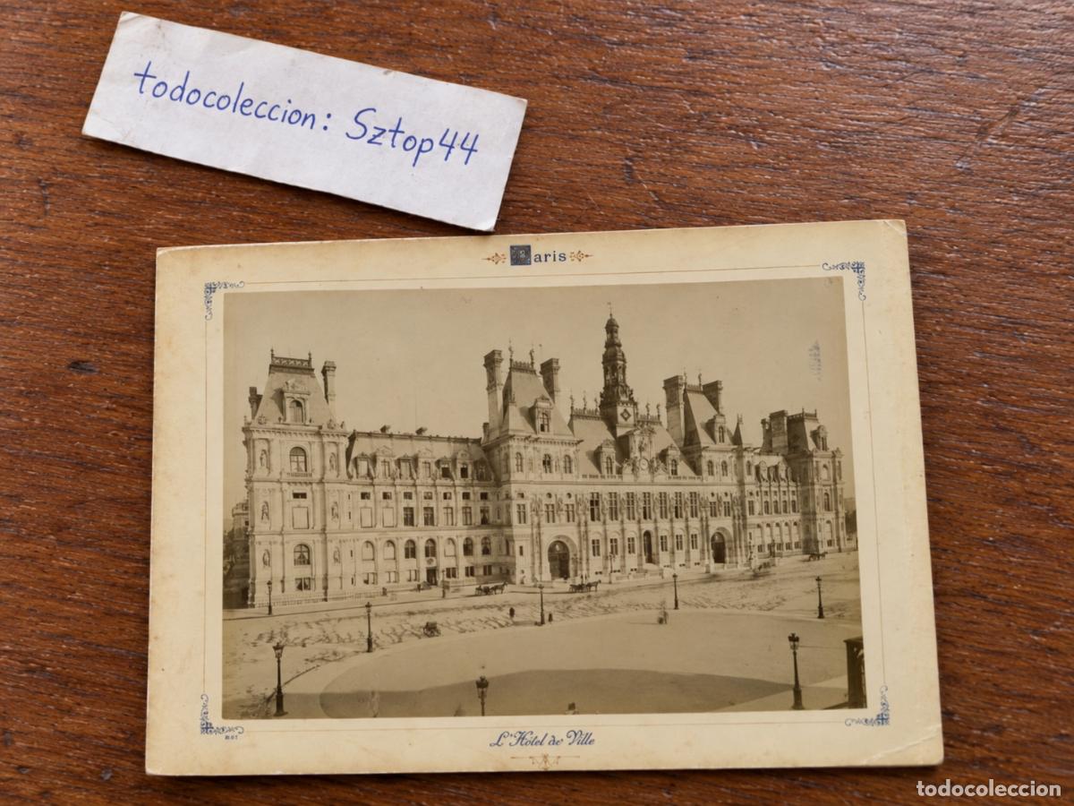 Fotograf&iacute;a antigua: Fotograf&iacute;a Antigua - Paris, L'H&ocirc;tel de Ville por N.D. Phot (Neurdein) - C. 1890 / &Eacute;poca