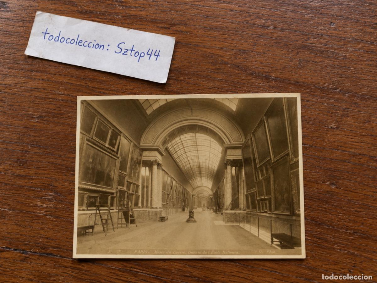Fotograf&iacute;a antigua: Fotograf&iacute;a Antigua - Paris, Mus&eacute;e du Louvre, Galerie des &Eacute;coles Italiennes por N.D. Phot (Neurdein)