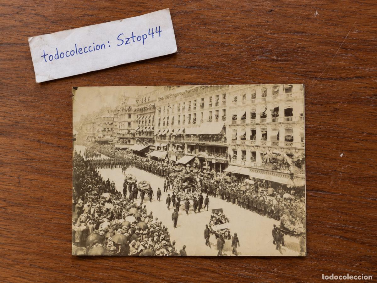 Fotograf&iacute;a antigua: Antigua Fotograf&iacute;a Par&iacute;s 1885 - Cortejo F&uacute;nebre de Victor Hugo - J. Kuhn
