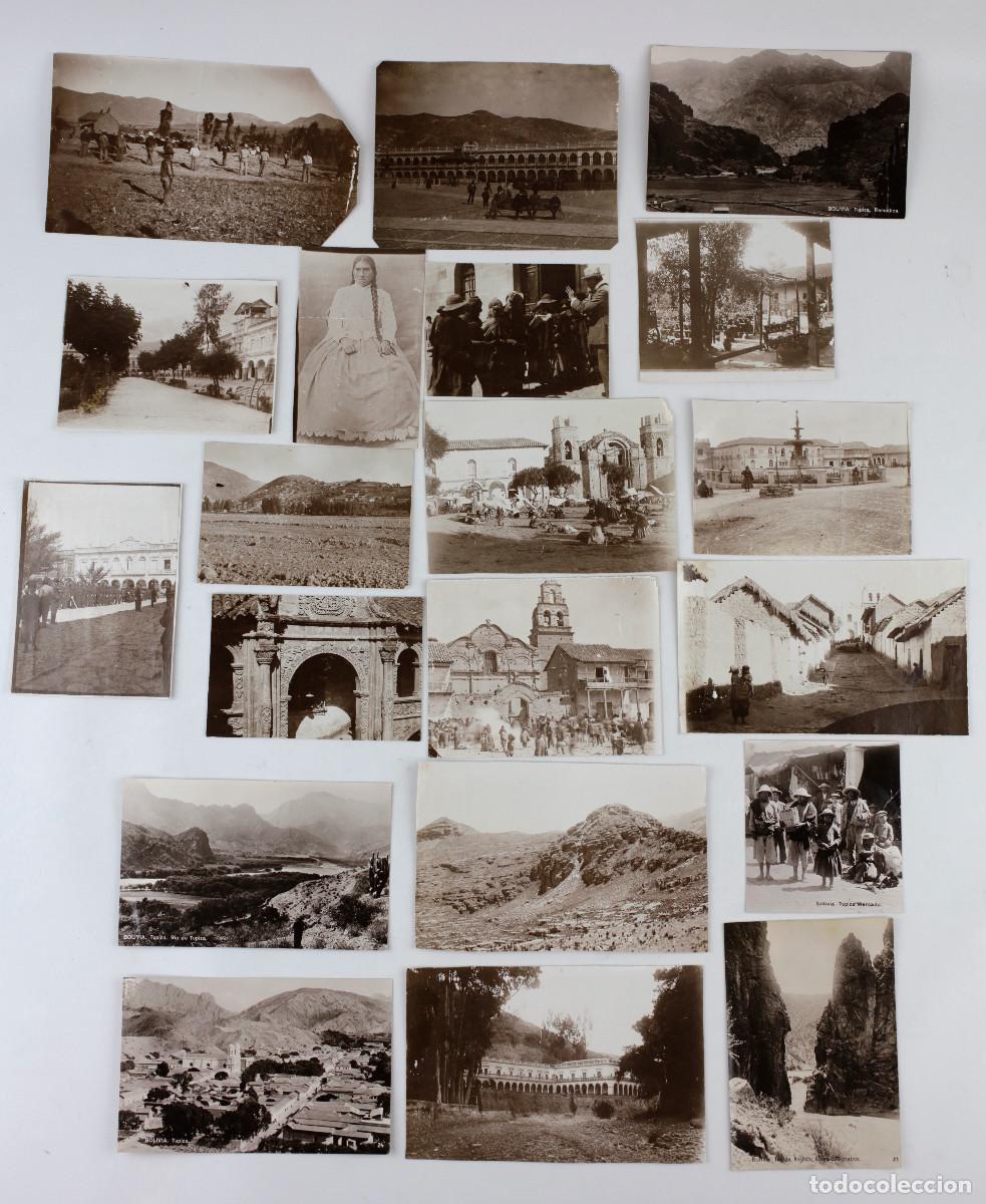 Fotograf&iacute;a antigua: BOLIVIA, 1900's aprox. Conjunto de 20 fotograf&iacute;as variadas de paisajes y retratos.
