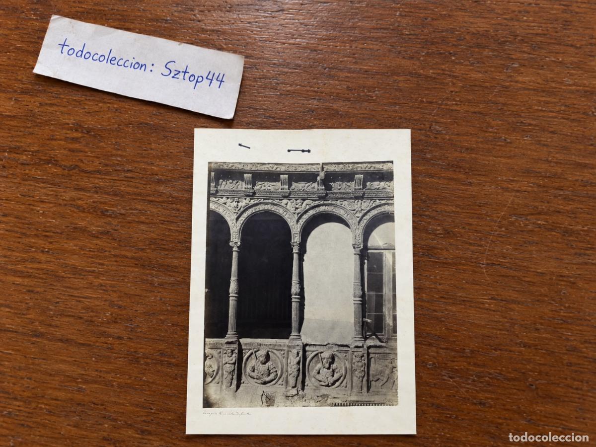 Fotograf&iacute;a antigua: Antigua Fotograf&iacute;a Alb&uacute;mina Zaragoza - Patio de la Infanta Casa Zaporta - Clifford 1858