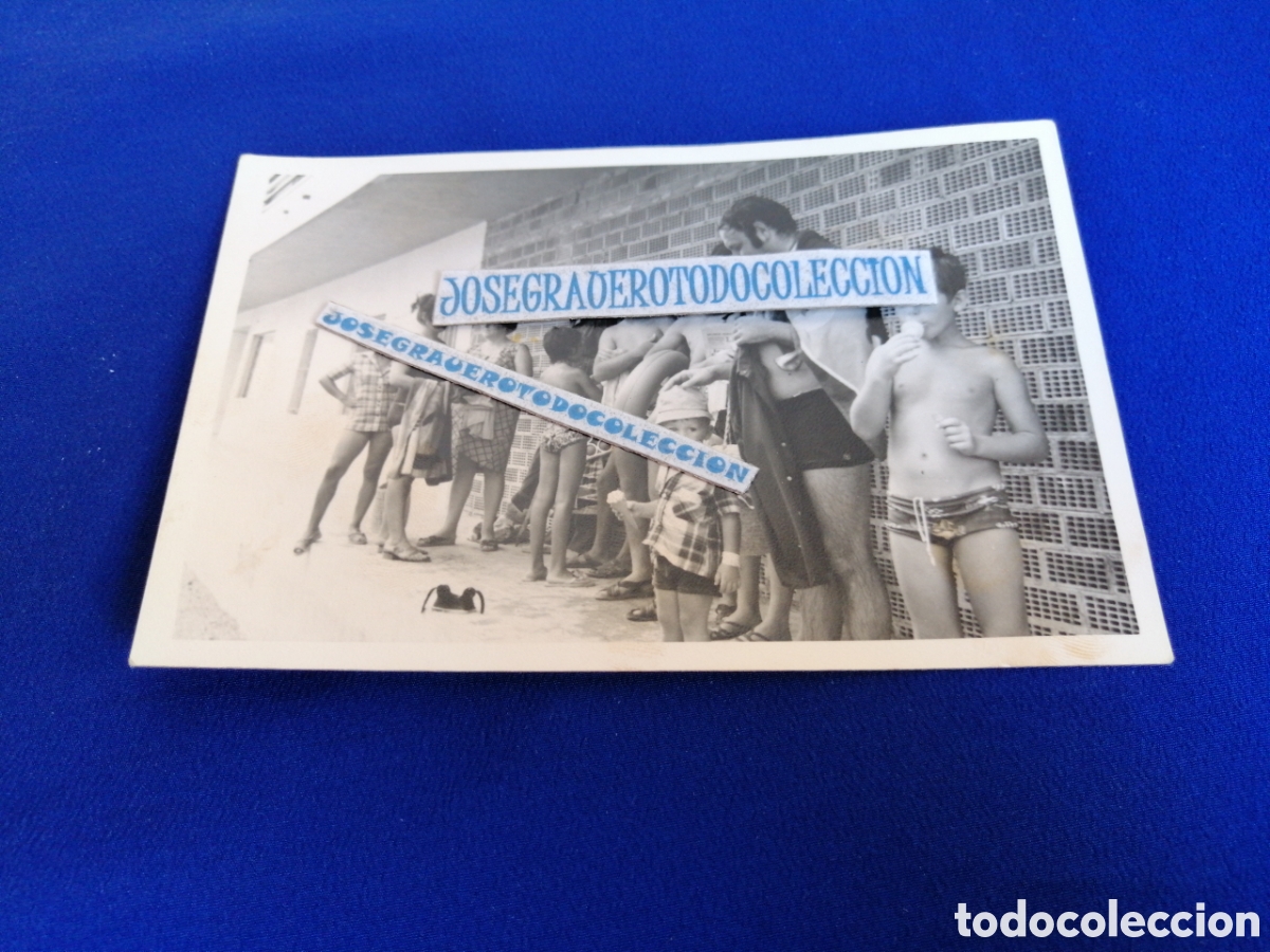 Fotograf&iacute;a antigua: MODELOS POSANDO EN BA&Ntilde;ADOR PISCINA FOTOGRAF&Iacute;A ANTIGUA SIGLO PASADO
