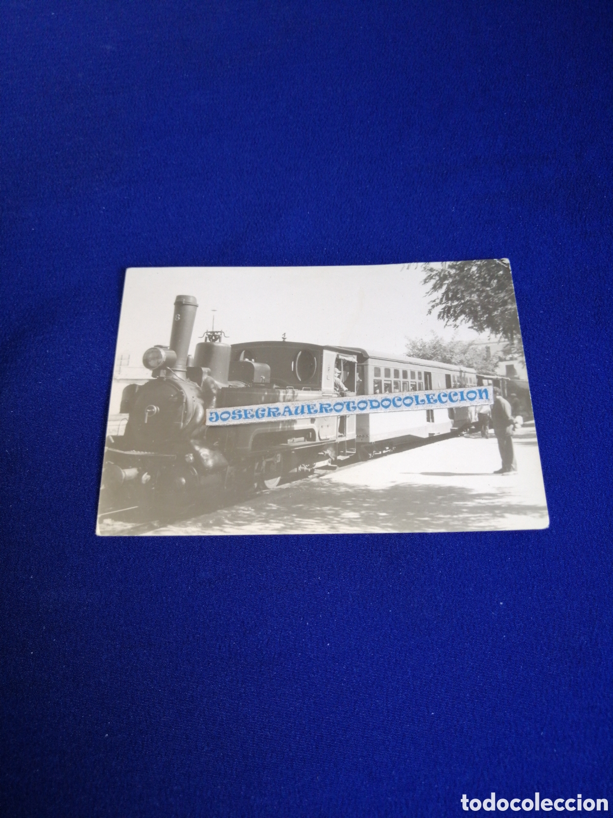 Fotograf&iacute;a antigua: TREN - LOCOMOTORA FERROVIARIO FOTOGRAF&Iacute;A ANTIGUA SIGLO PASADO