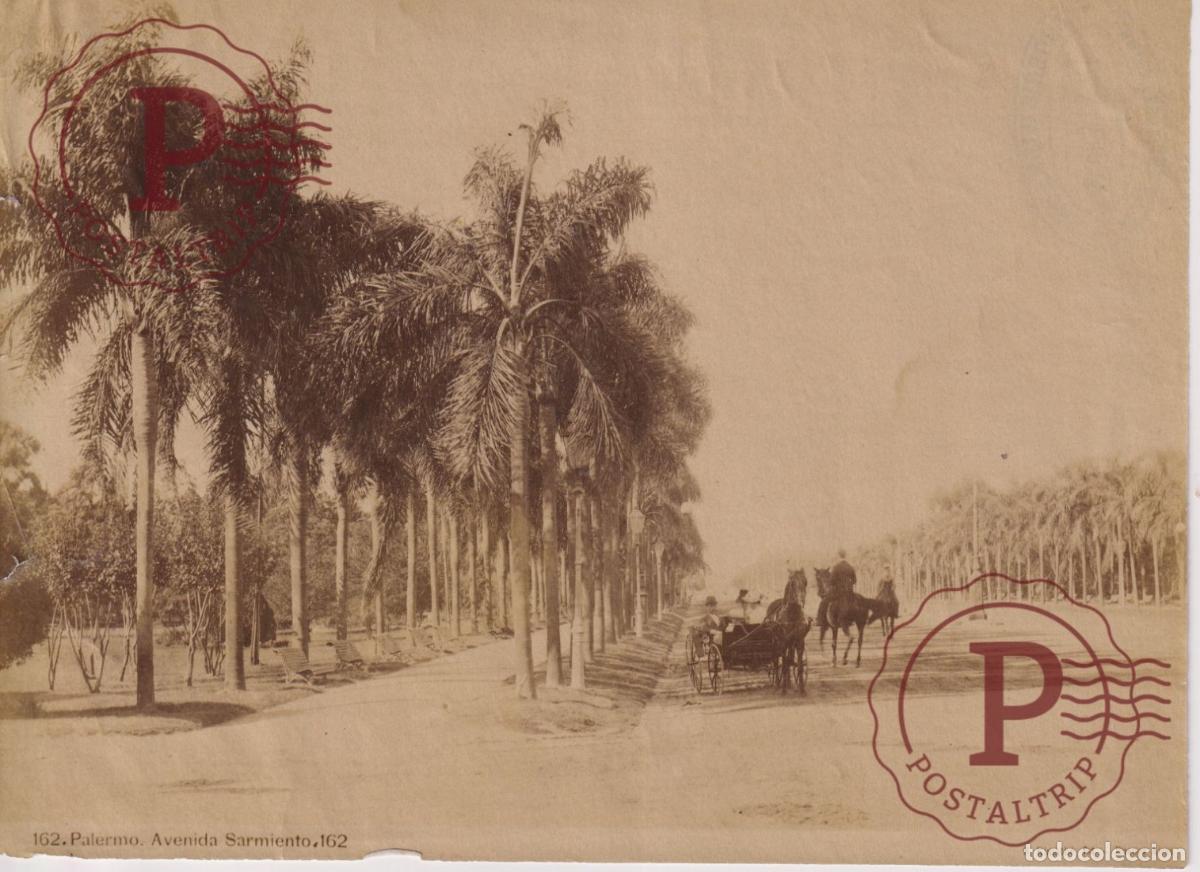 Fotograf&iacute;a antigua: ARGENTINA. PALERMO. AVENIDA SARMIENTO. FOTOGRAFIA ANTES 1900. EUGENIO WIDMAYER. CORRIENTES 20X14CM A