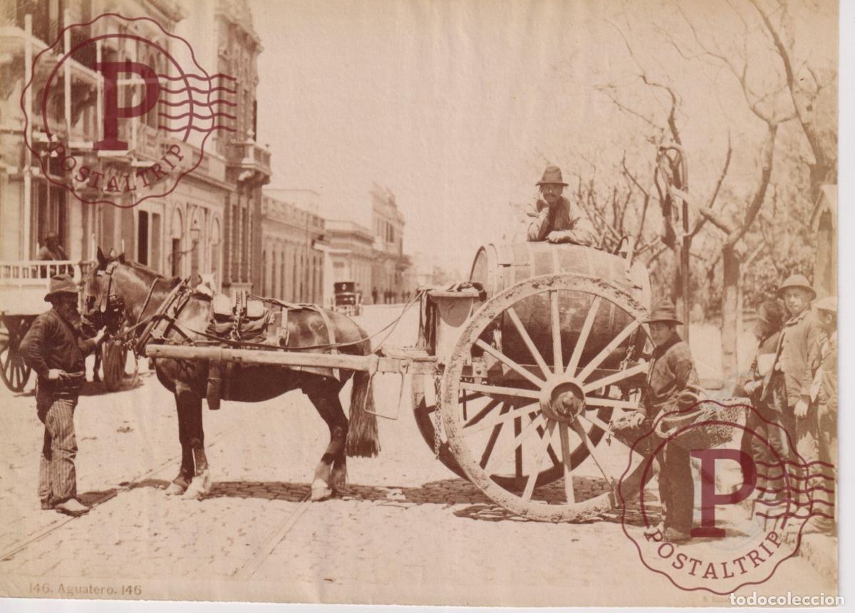 Fotograf&iacute;a antigua: ARGENTINA. AGUATERO. AGUADOR. FOTOGRAFIA ANTES 1900. EUGENIO WIDMAYER. CORRIENTES 20X14CM ALBUMINA