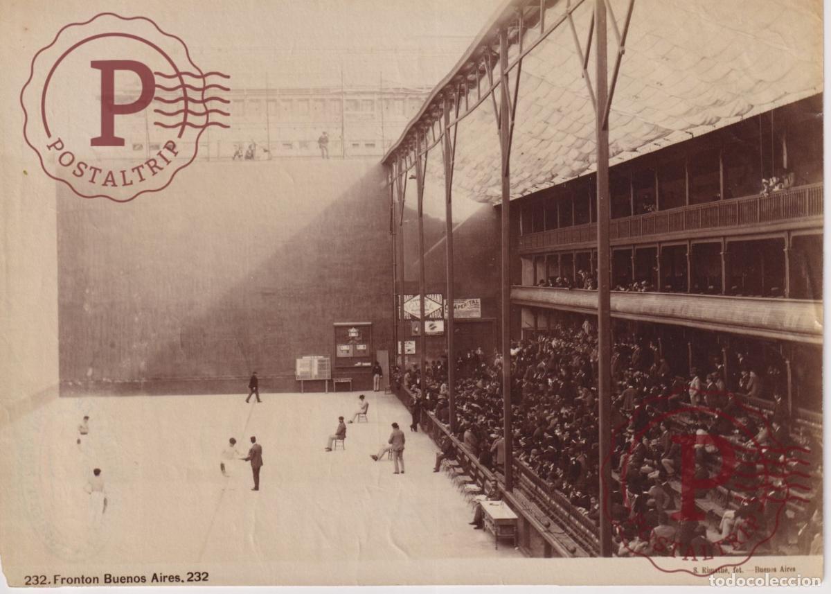 Fotograf&iacute;a antigua: ARGENTINA FRONTON BUENOS AIRES FOTOGRAFIA ANTES 1900 EUGENIO WIDMAYER. CORRIENTES 20X14CM ALBUMINA D