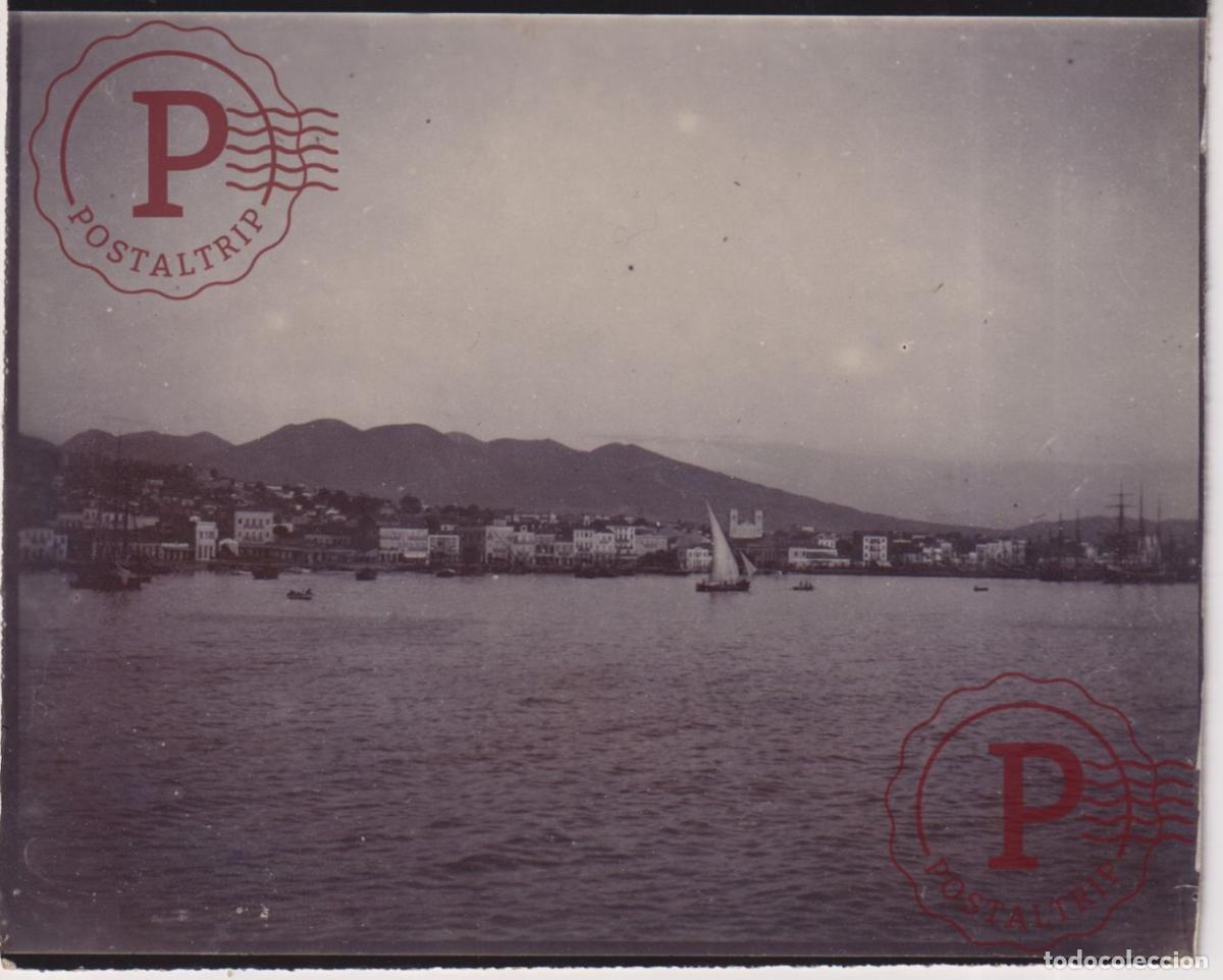 Fotograf&iacute;a antigua: CHILE. FOTO ANTIGUA 1900 CHILE PUERTO BAHIA VALPARAISO BARCO VELA 12,5X10 CM