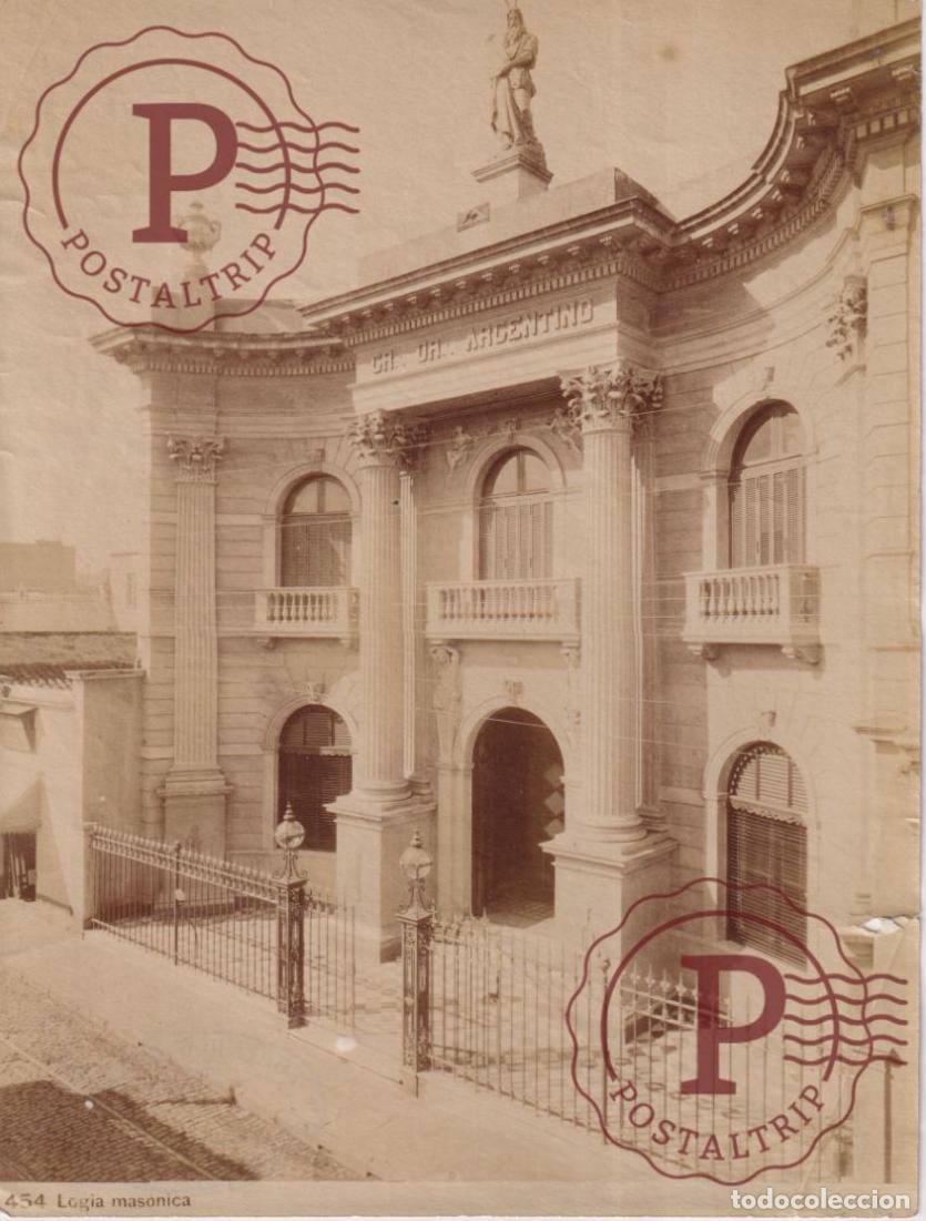 Fotograf&iacute;a antigua: ARGENTINA, FOTO ANTES DE 1900. MASONERIA LOGIA MASONICA GRAN ORIENTE SAMUEL RIMATHE 20X15 CM