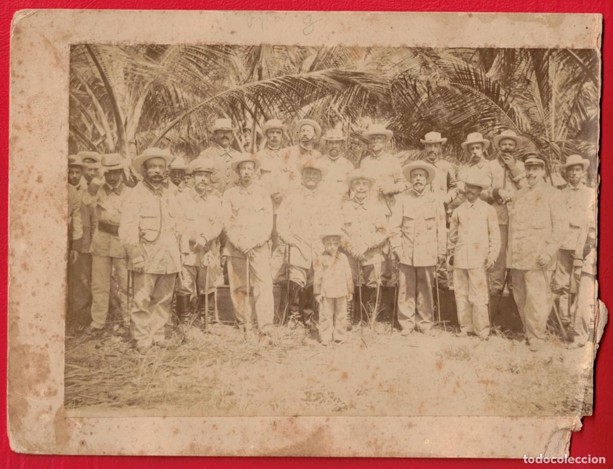 Fotograf&iacute;a antigua: Altos mandos del ejercito espa&ntilde;ol en Puerto Rico - F. Alonso - Fotografo de la Casa Real