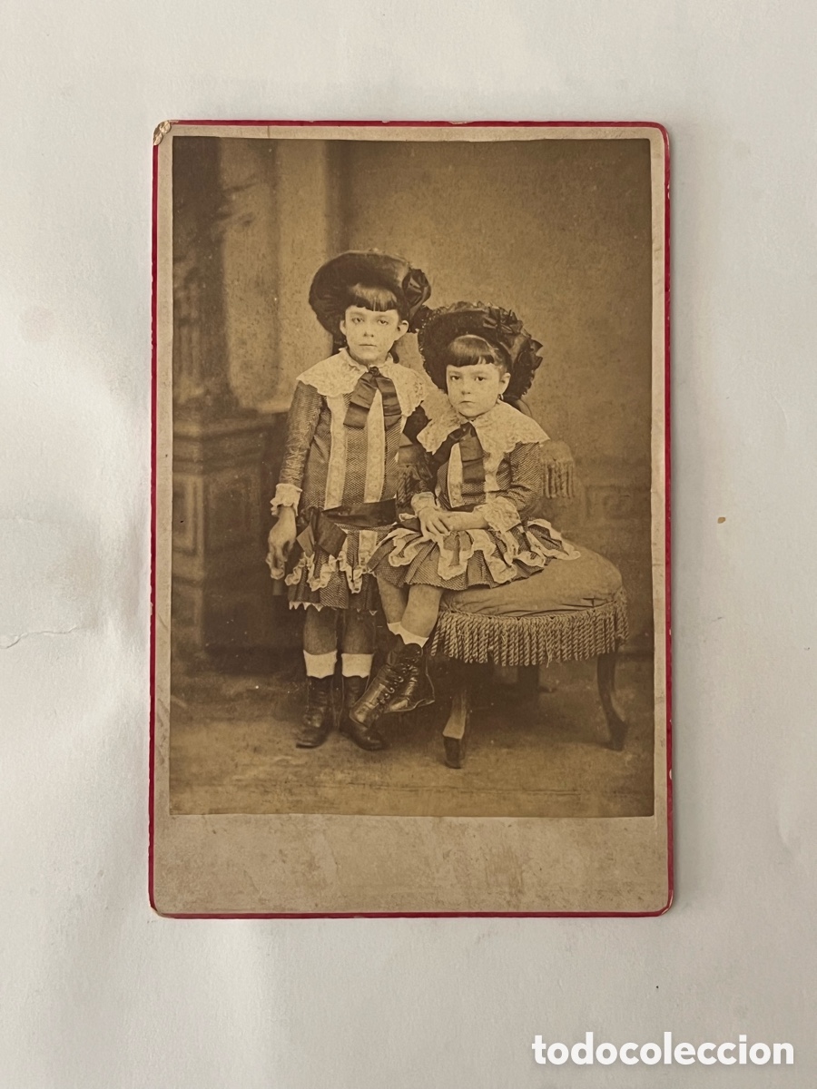 Fotograf&iacute;a antigua: PUERTO RICO - CUBA. Las Hermanas M. Teresa y Ramona Sicardo. Estudio fotogr&aacute;fico Delmonte (a.1884)