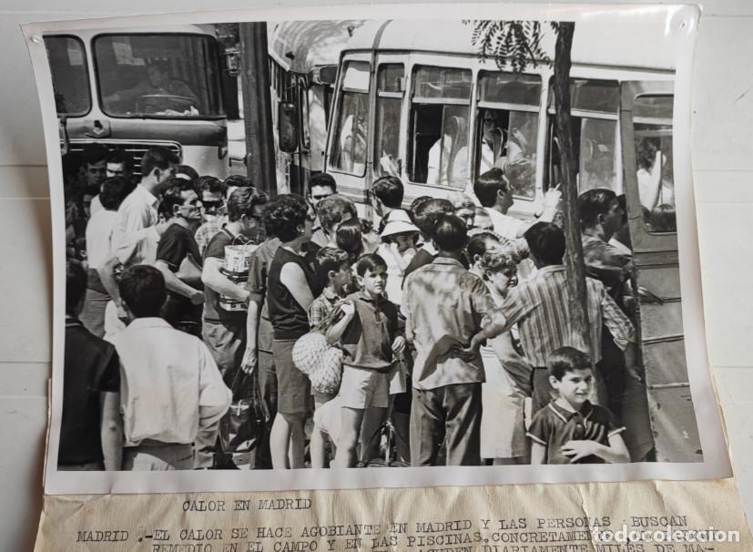 Fotograf&iacute;a antigua: PERSONAS EN MADRID ACUDEN A LA PISCINA DEL PARQUE SINDICAL HACIA 1968, FOTOGRAFIA 20,5 X 15,5
