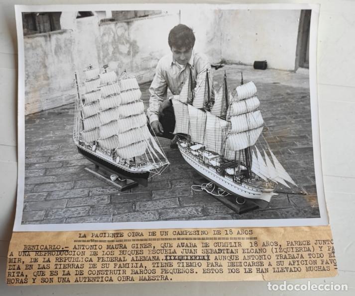 Fotograf&iacute;a antigua: ANTONIO MAURA GINER DE BENICARLO CONSTRUCTOR DE BARCOS A ESCALA, FOTOGRAFIA, 20,5 X 15,5 CM