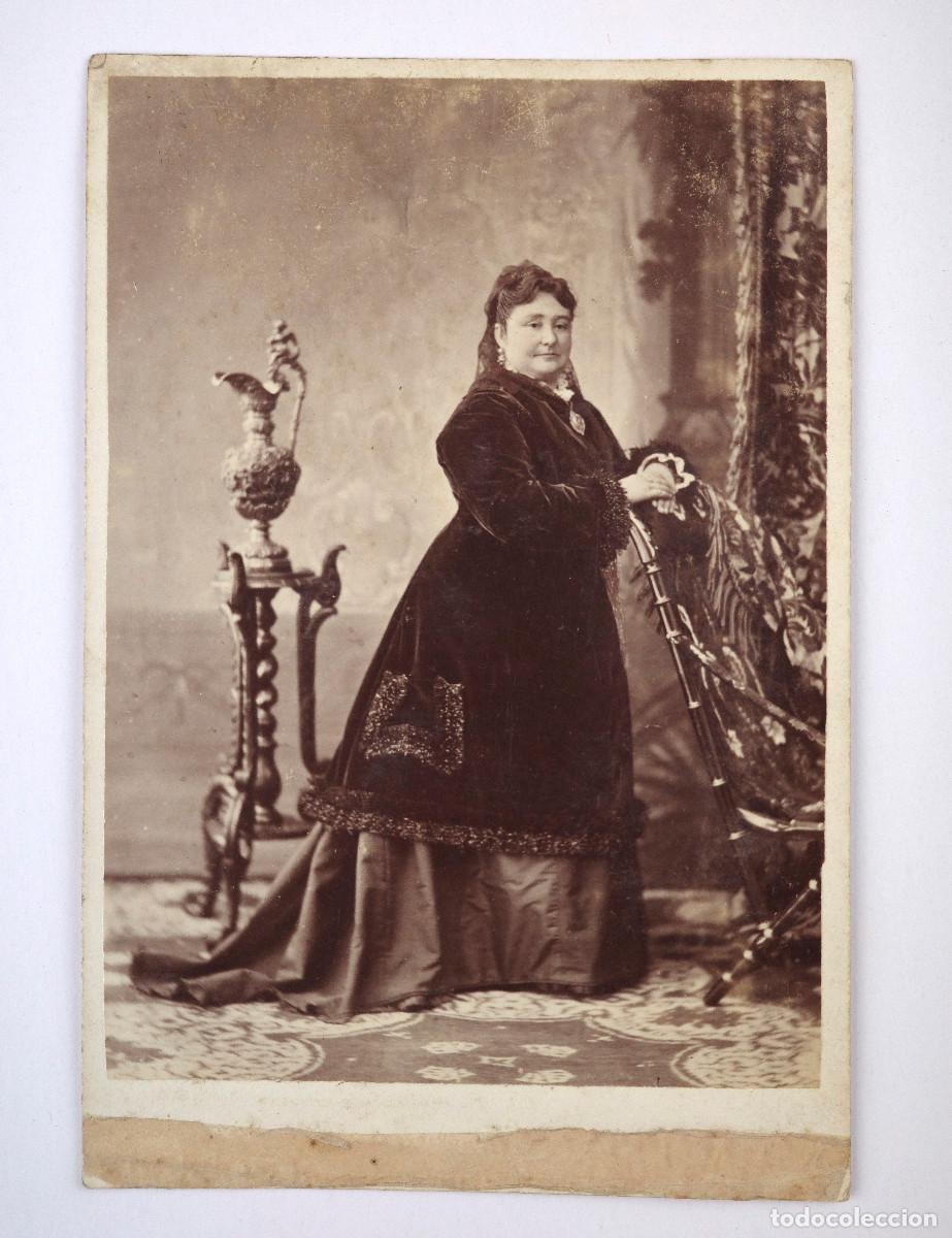Fotograf&iacute;a antigua: RETRATO DE DAMA POR IDENTIFICAR, FOTO NAPOLE&Oacute;N ,BARCELONA. 16X10CM.