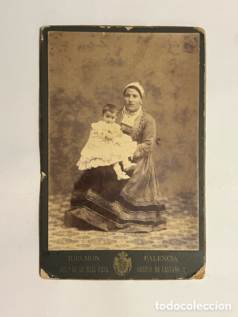 Fotograf&iacute;a antigua: PALENCIA. Retrato Gabinete.. Dama Palentina. IDELMON, fot&oacute;grafo de la Real Casa (fin Siglo XIX)