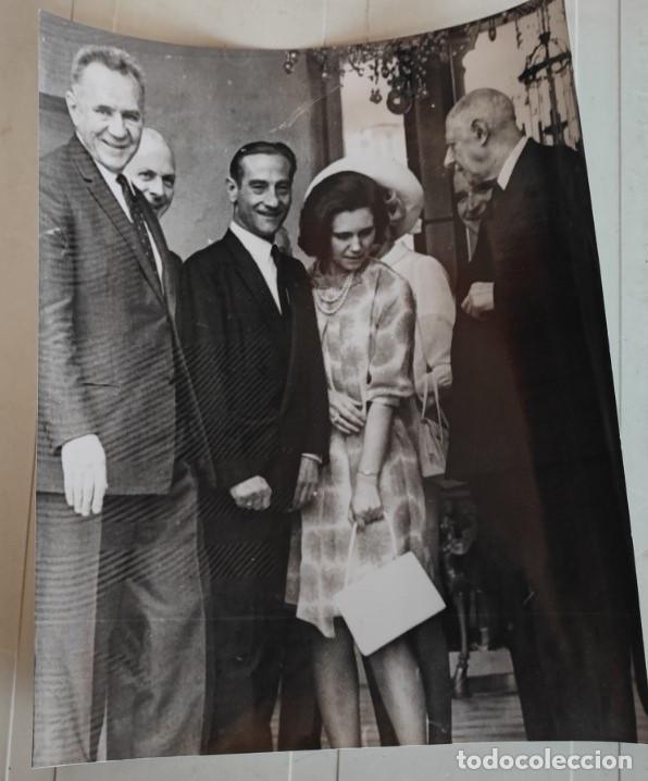 Fotograf&iacute;a antigua: DE GAULLE, ALEXEI KOSYGIN, LUDMILLA VICHIANI, ETC EN EL ELISEO, TELEFOTO, 18 X 14 CM
