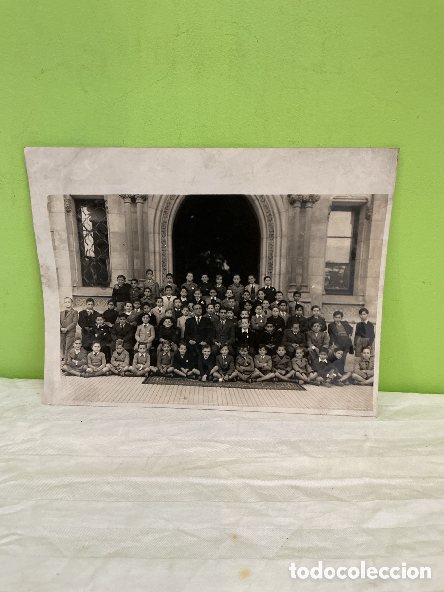 Photographie ancienne: Fotograf&iacute;a de grupo escolar con profesores &ndash; A&ntilde;os 40&ndash;50