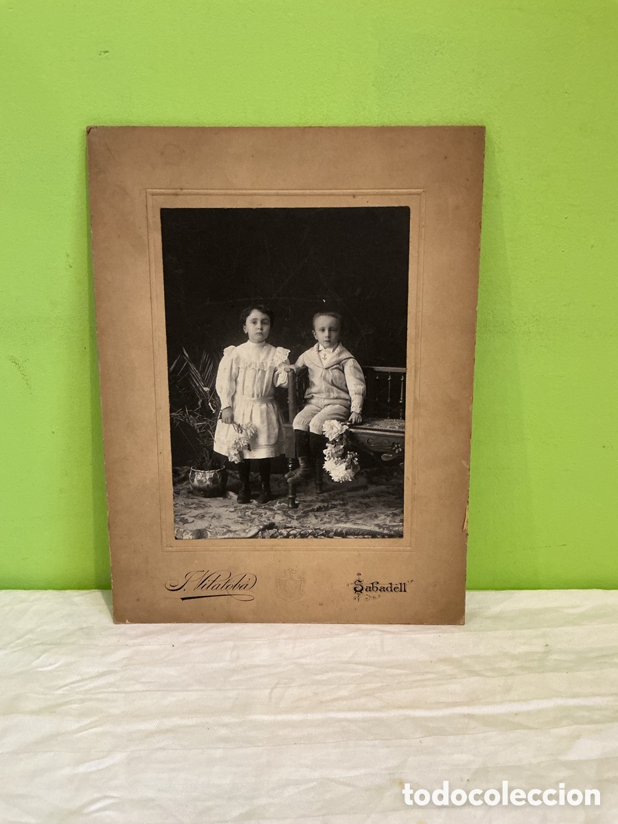 Antique Photography: Retrato de dos ni&ntilde;os &ndash; J. Vilatob&agrave;, Sabadell, hacia 1910