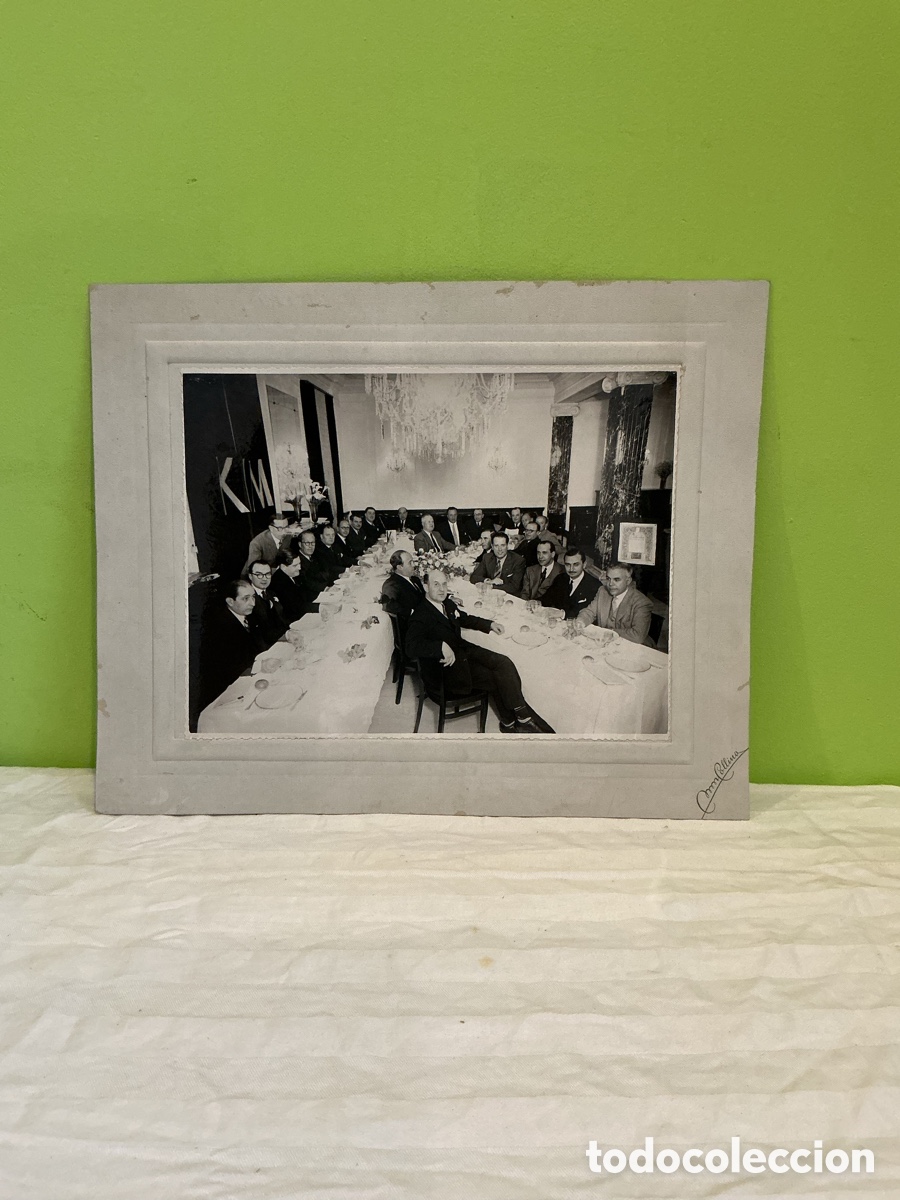 Fotografia antica: Fotograf&iacute;a antigua de banquete, a&ntilde;os 1940&ndash;1960