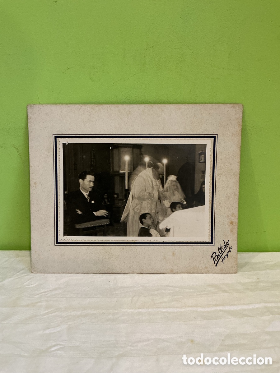 Fotografia antica: Fotograf&iacute;a de boda, Bellido, Barcelona, hacia 1940&ndash;1950