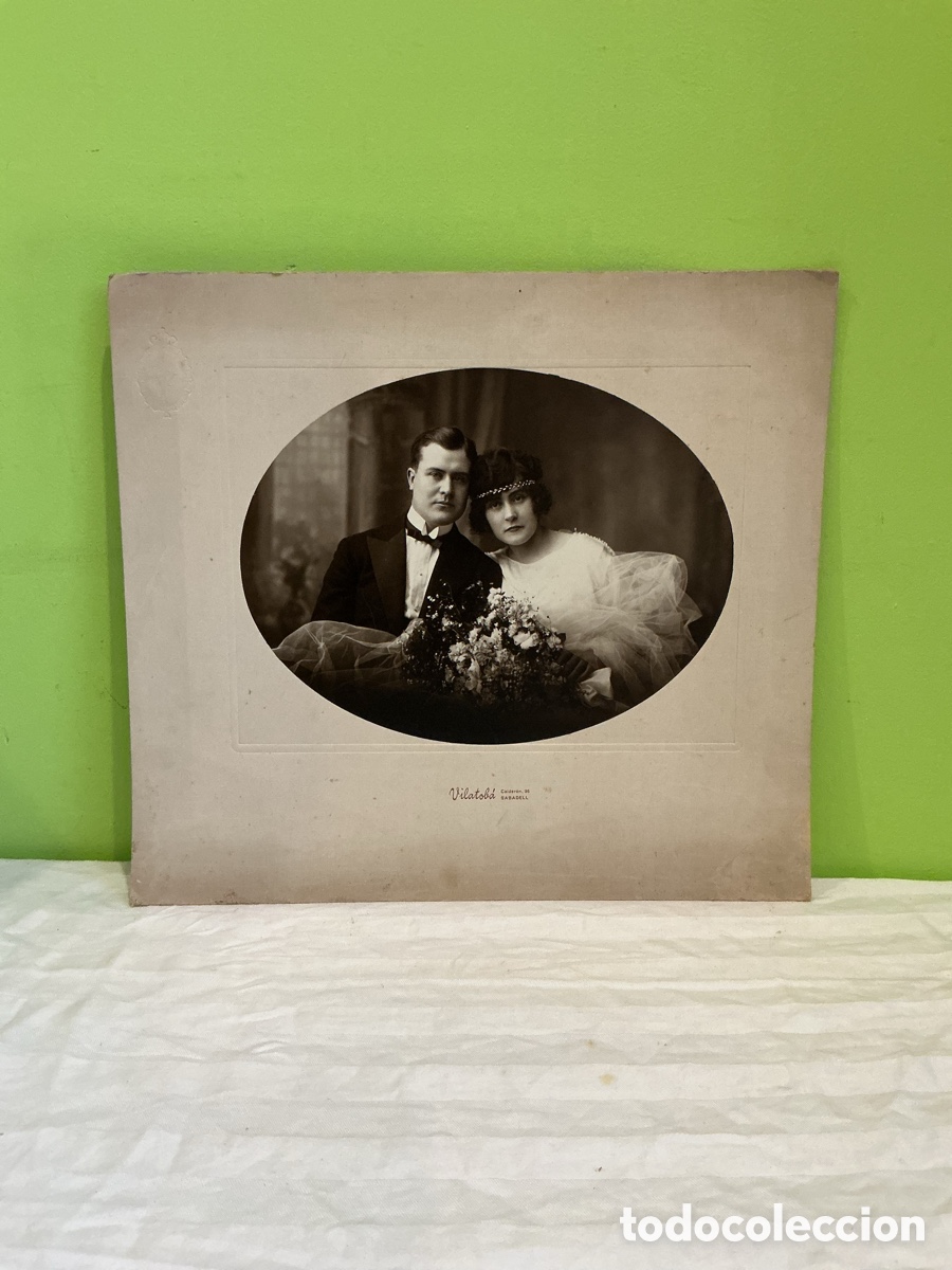 Fotografia antica: Retrato de boda, Vilatob&agrave;, Sabadell, hacia 1920&ndash;1930