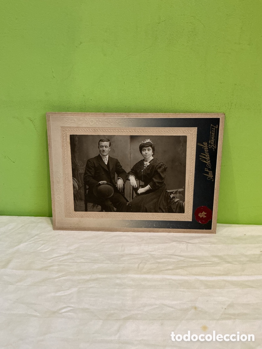 Fotografia antica: Fotograf&iacute;a de pareja &ndash; Soldevila, Sabadell &ndash; Hacia 1900