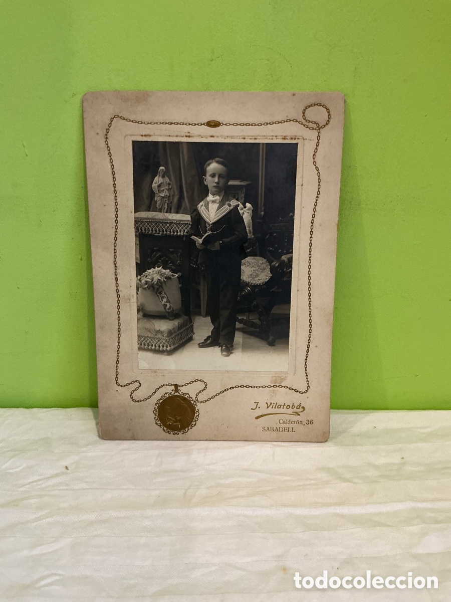 Fotograf&iacute;a antigua: Fotograf&iacute;a de comuni&oacute;n J. Vilatob&agrave;, Sabadell &ndash; Hacia 1910