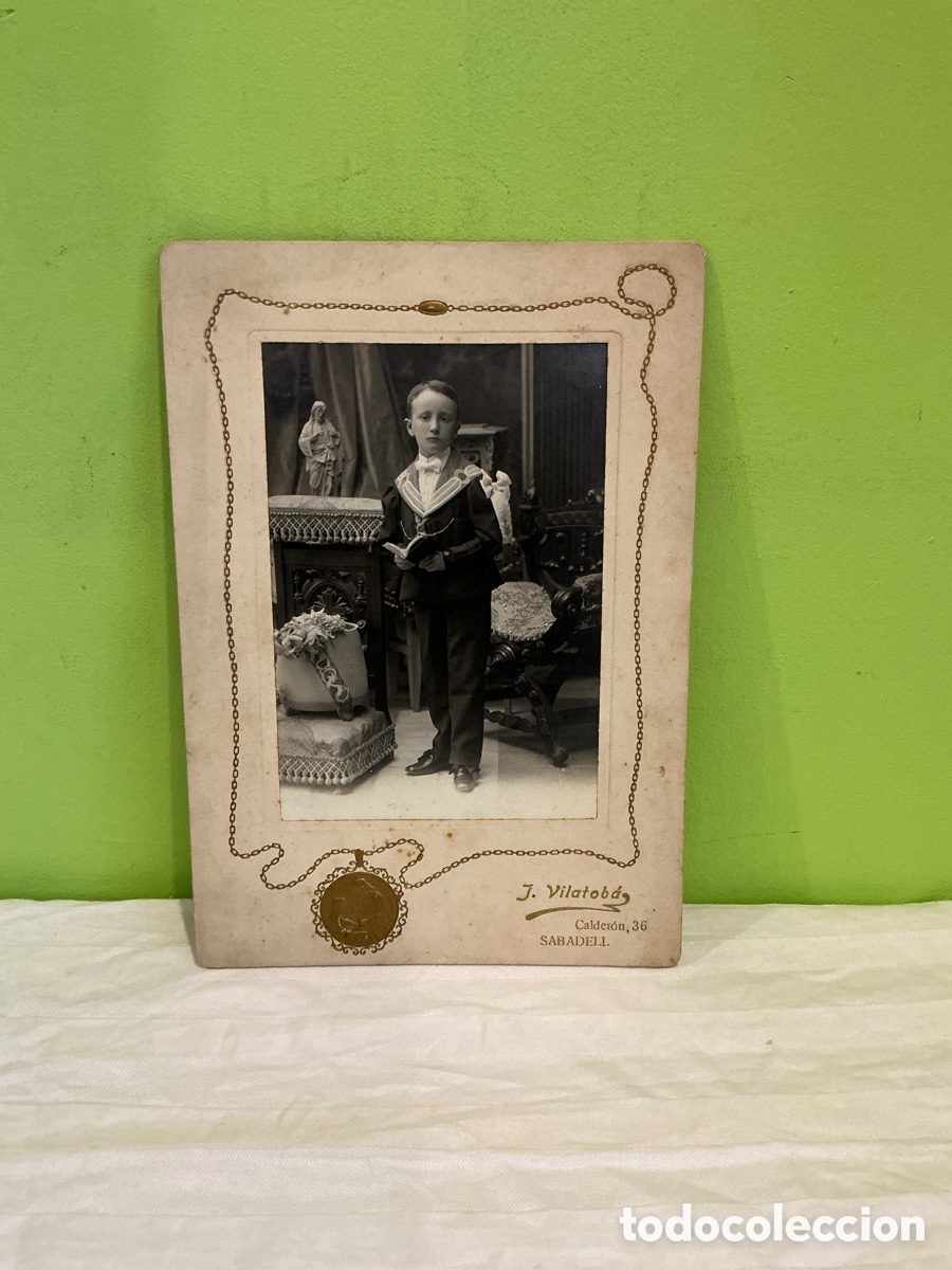Fotografia antiga: Fotograf&iacute;a comuni&oacute;n J. Vilatob&agrave;, Sabadell &ndash; Hacia 1910