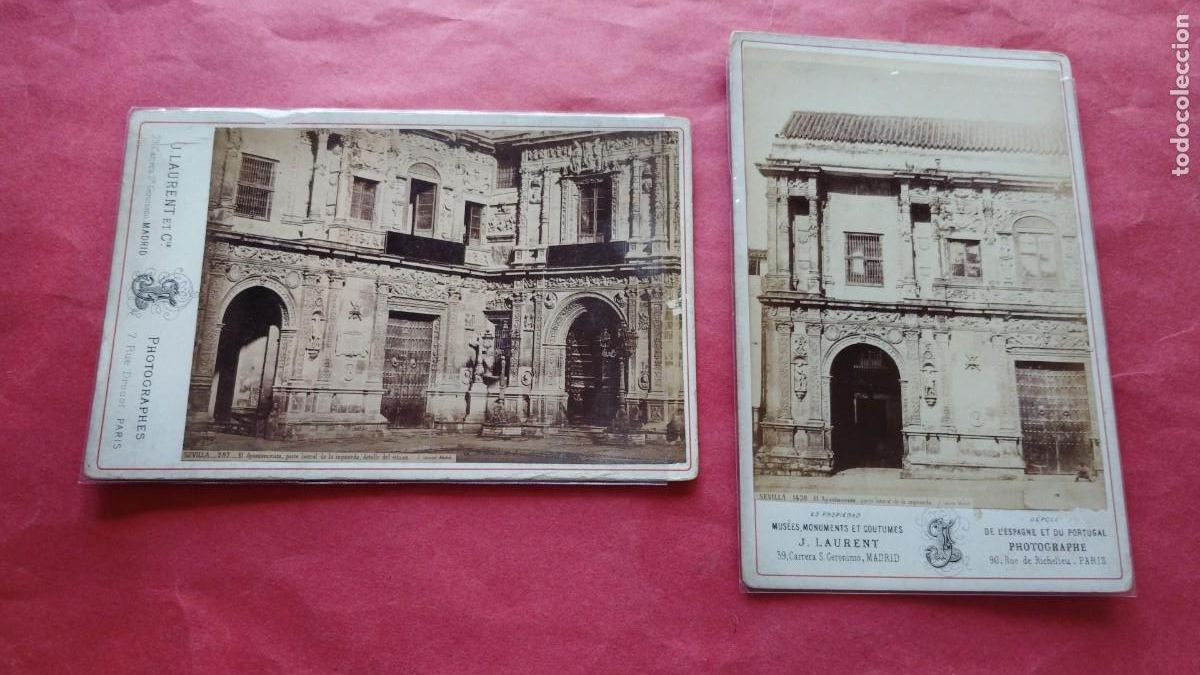 Fotografia antiga: J. LAURENT.-FOTOGRAFO.-ALBUMINAS.-FOTOGRAFIAS ANTIGUAS.-AYUNTAMIENTO.-SEVILLA.-SIGLO XIX.