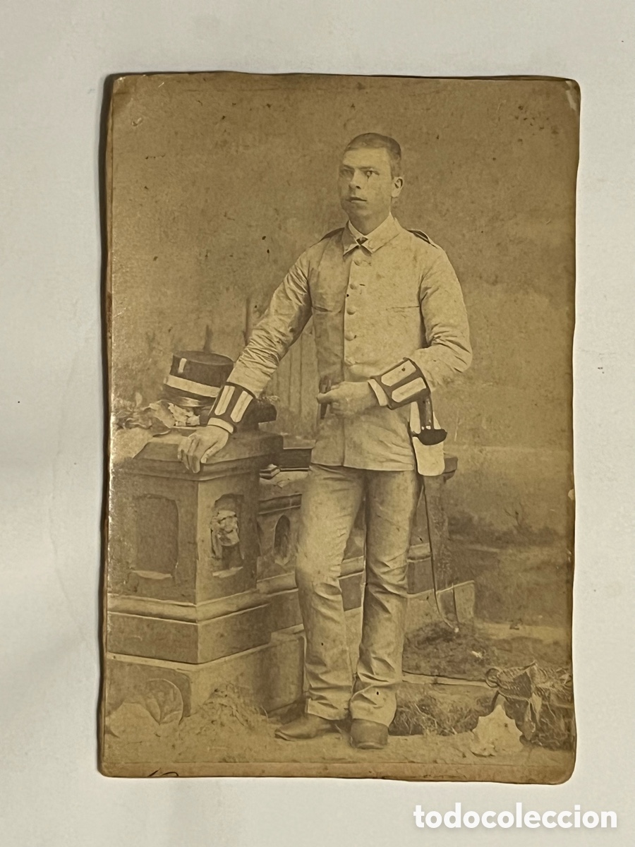 Alte Fotografie: La Habana. Cuba (h.1896?) Infanteria de Marina Espa&ntilde;ola. Fotografia Historica. Cabo con uniforme